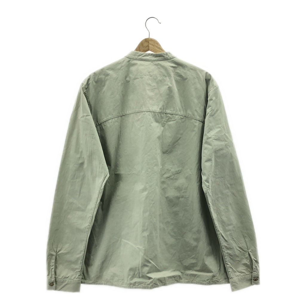 TOOGOOD / 투굿 | THE LOCKSMITH SHIRT PLAIN COTTON SILK 더 록 스미스 셔츠 스탠드 컬러 코튼 실크 | 4 | CELADON / 민트 그린 계열 | 남성