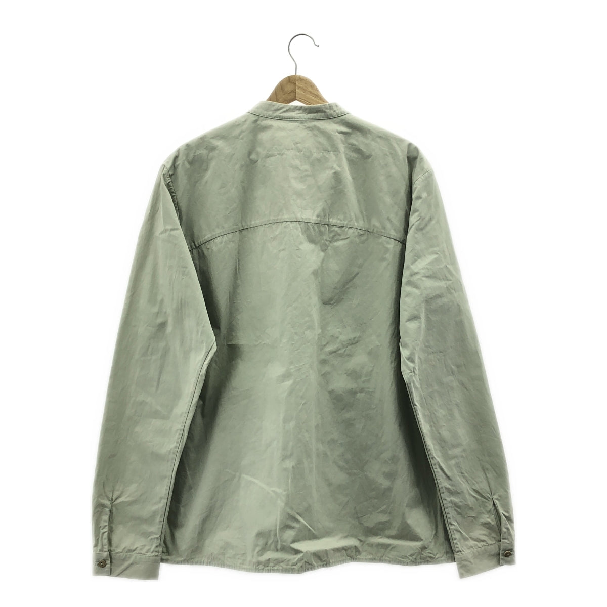 TOOGOOD / トゥーグッド | THE LOCKSMITH SHIRT PLAIN COTTON SILK ザロックスミスシャツ スタンドカラー コットンシルク | 4 | CELADON / ミントグリーン系 | メンズ