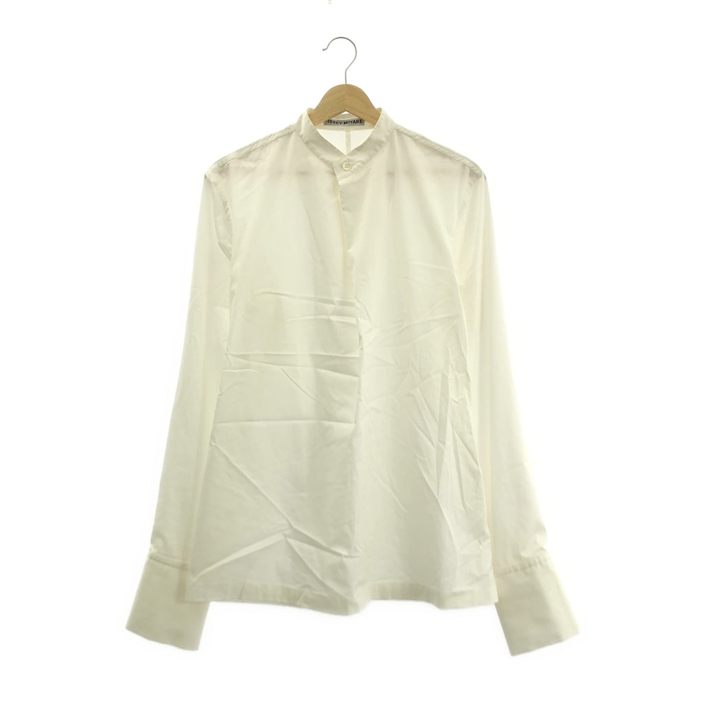 ISSEY MIYAKE / イッセイミヤケ | MINUTIAE SHIRT ストレッチ バンドカラー プルオーバーシャツ |