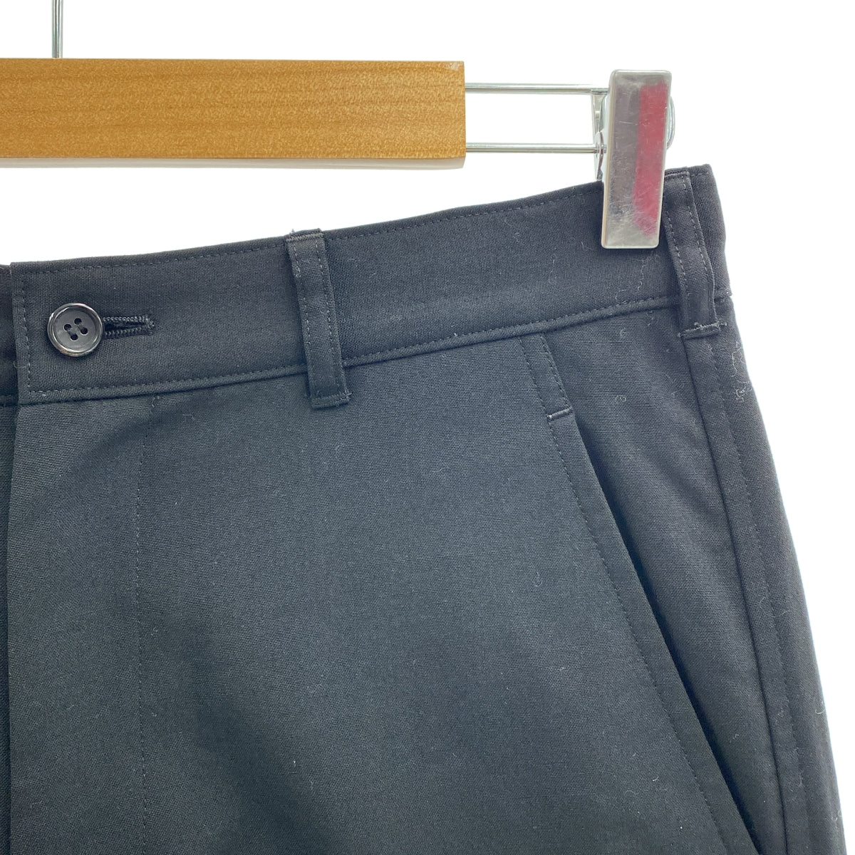 [狀況極佳] COMME des GARÇONS | 2015 秋冬 | 羊毛貼佈休閒褲 | S碼 | 黑色 | 女款