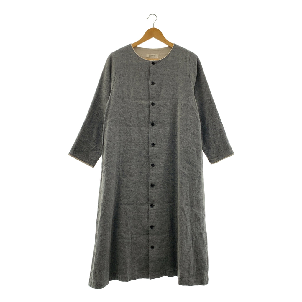 nest robe / 네스트 로브 | 오버 실루엣 포켓이있는 노 컬러 코트 / 총 안감 | F | 여성