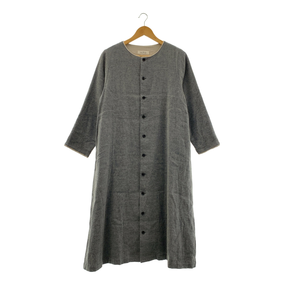 nest robe / 네스트 로브 | 오버 실루엣 포켓이있는 노 컬러 코트 / 총 안감 | F | 여성