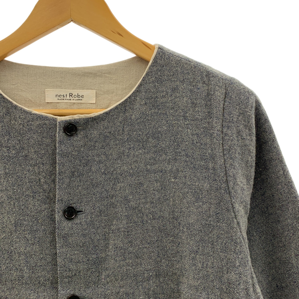 nest robe / 네스트 로브 | 오버 실루엣 포켓이있는 노 컬러 코트 / 총 안감 | F | 여성