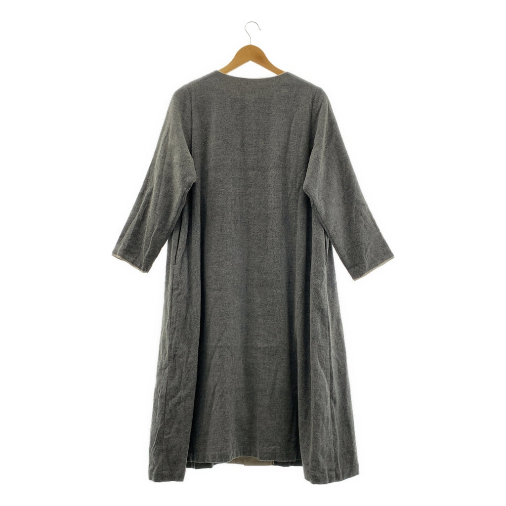 nest robe / 네스트 로브 | 오버 실루엣 포켓이있는 노 컬러 코트 / 총 안감 | F | 여성