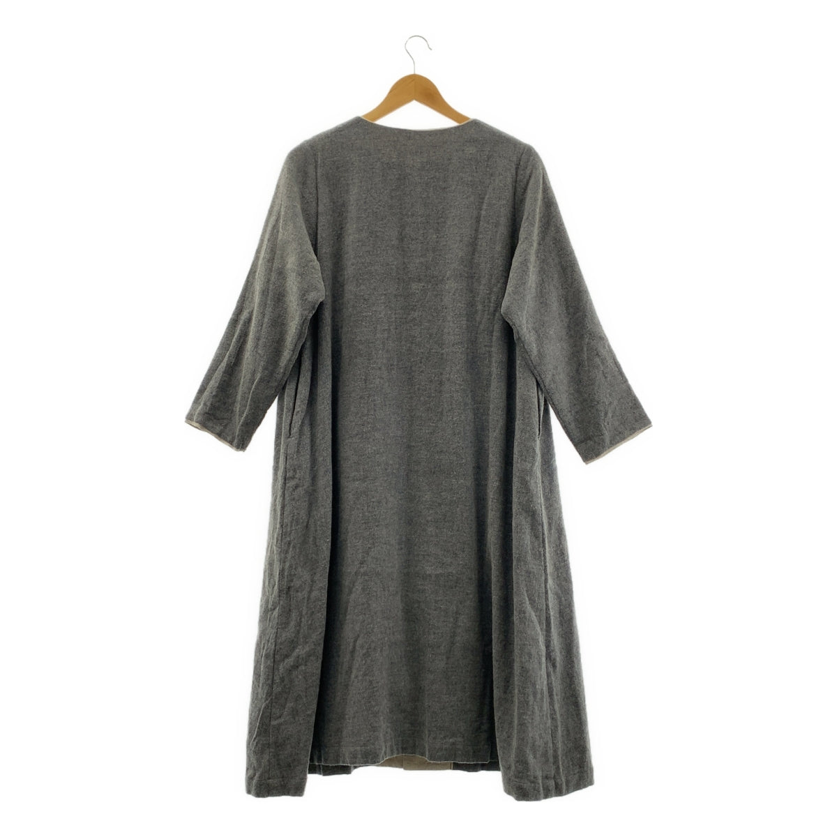 nest robe / 네스트 로브 | 오버 실루엣 포켓이있는 노 컬러 코트 / 총 안감 | F | 여성