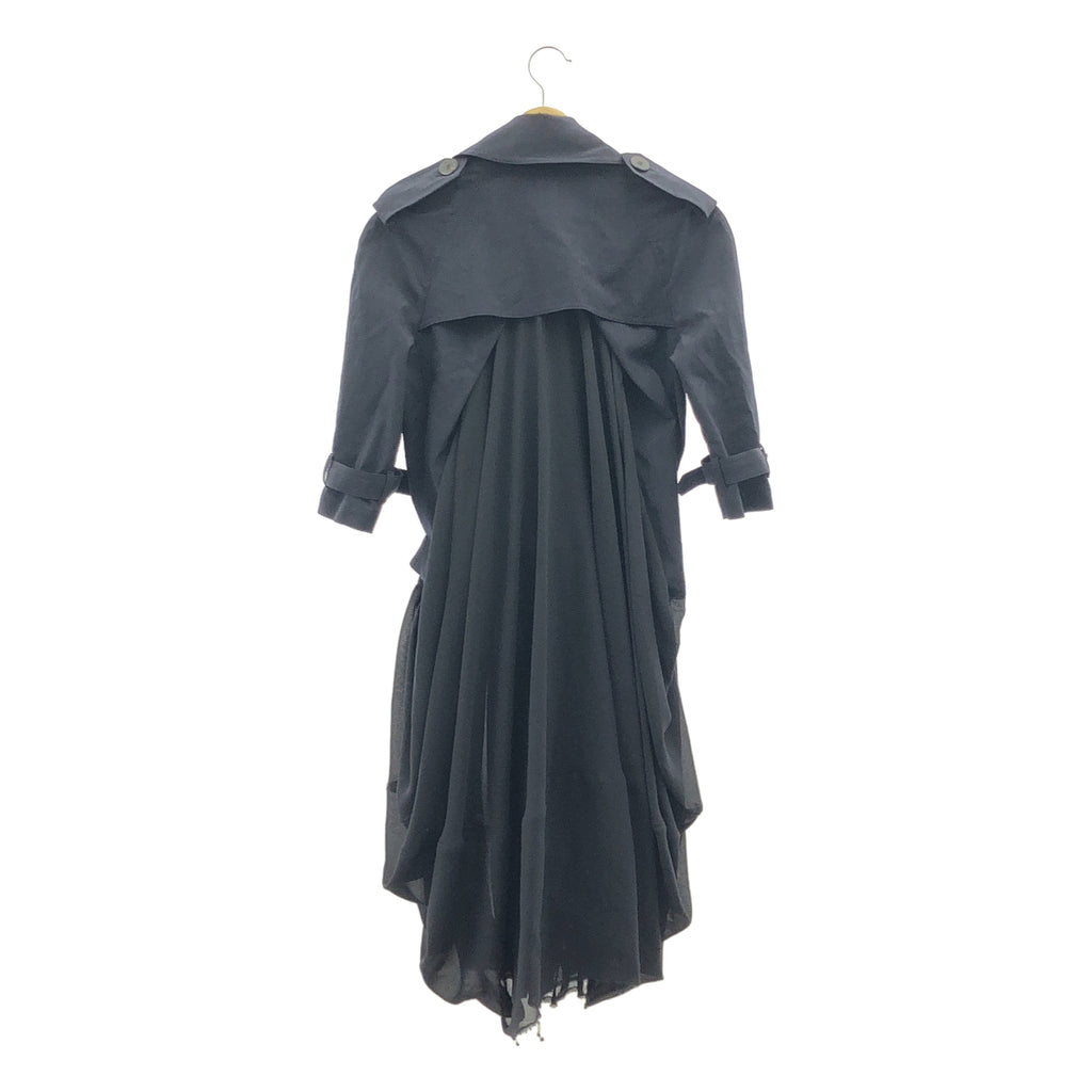 JUNYA WATANABE COMME des GARÇONS / Junya Watanabe | 2011 秋冬 | 雪紡拼接褶飾風衣洋裝 | XS | 女款