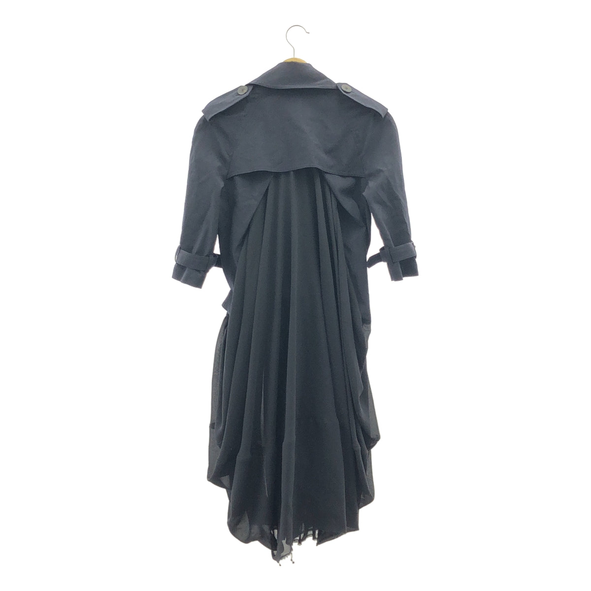 JUNYA WATANABE COMME des GARCONS / 준야와타나베 | 2011AW | 쉬폰 전환 개더 트렌치 코트 원피스 | XS | 여성