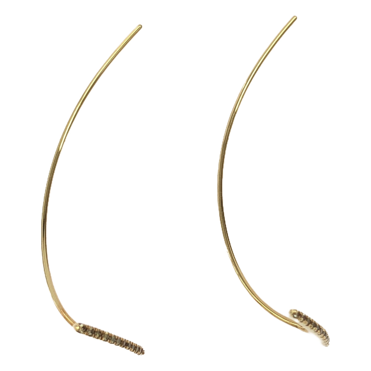 Hirotaka / Hirotaka | K10 Gossamer Diamond Arrow Earrings / Pair |