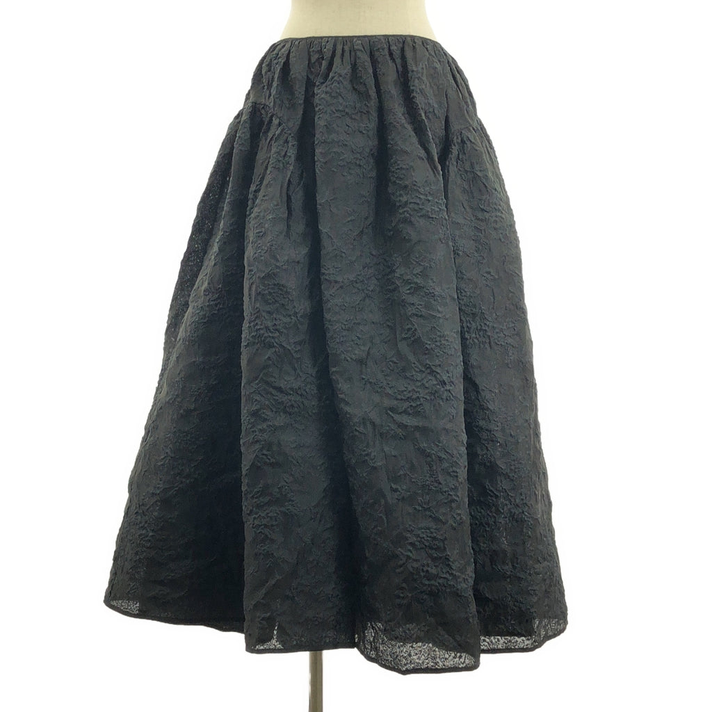 Cecilie Bahnsen / セシリーバンセン | FATOU SKIRT エンボス ロングスカート | UK8 | ブラック | レディース