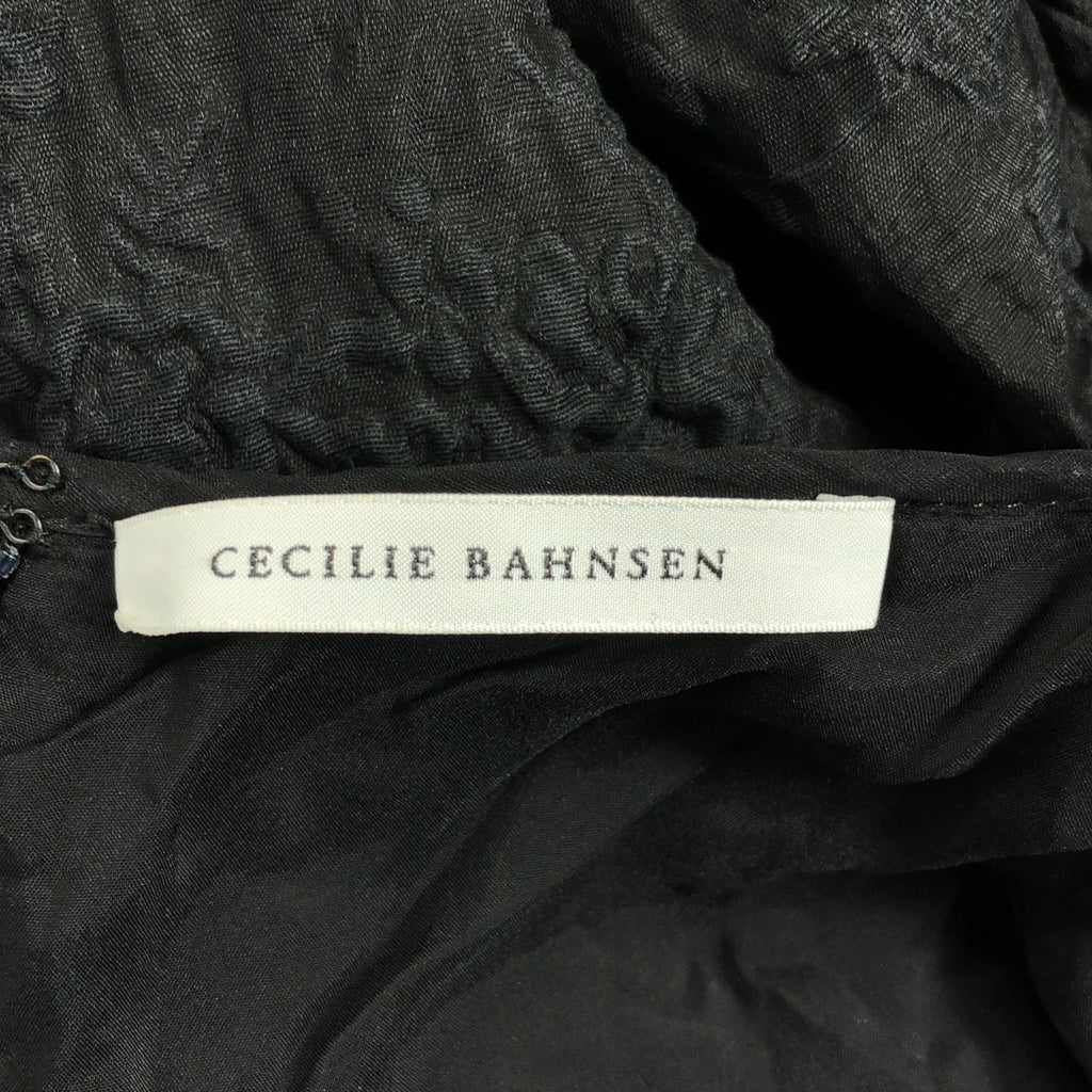 Cecilie Bahnsen / セシリーバンセン | FATOU SKIRT エンボス ロングスカート | UK8 | ブラック | レディース