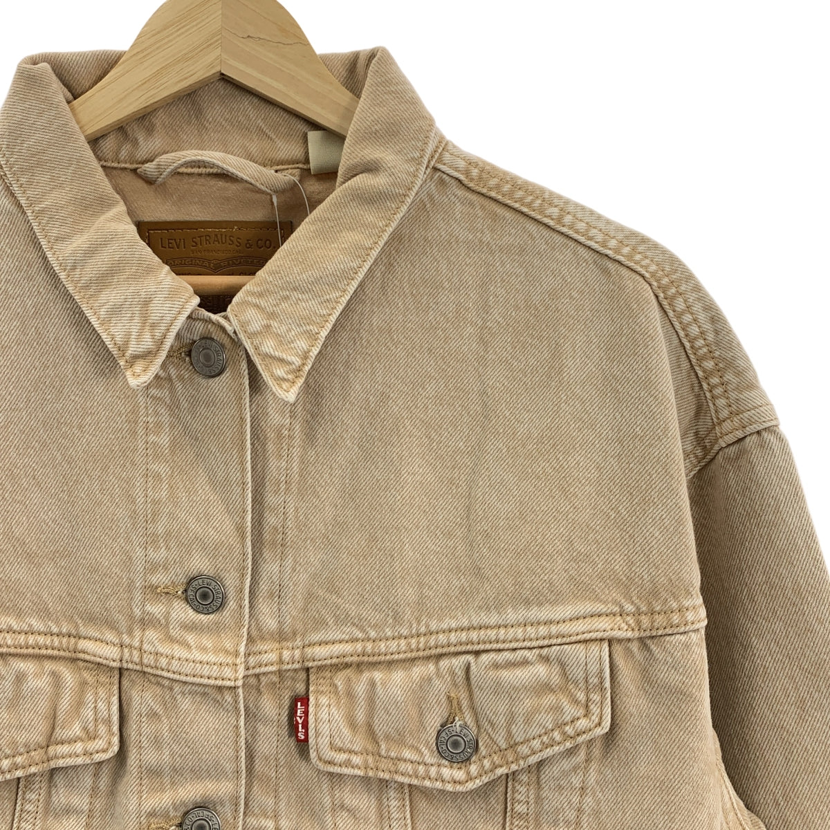 Levi's SHRUNKEN 90 年代卡車司機牛仔夾克（棕色）- 女款，M 碼