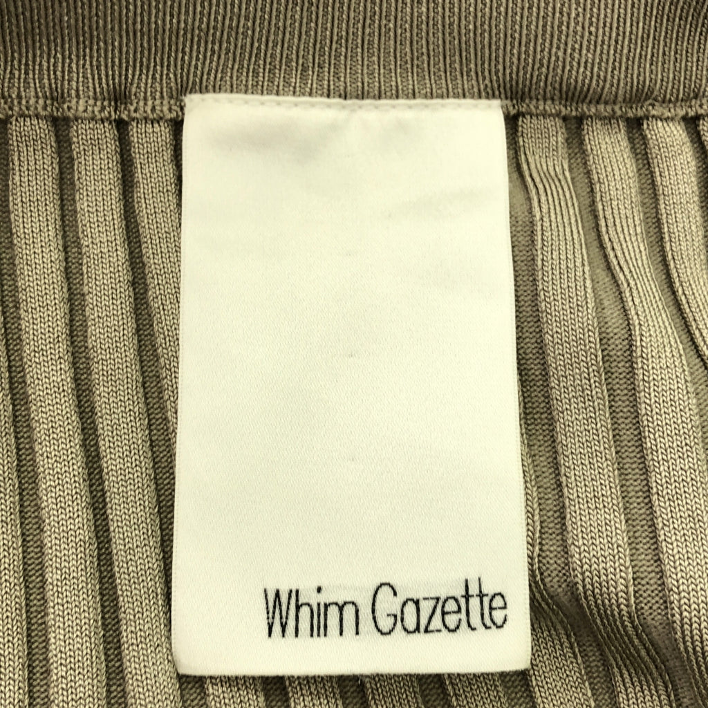 Whim Gazette / ウィムガゼット | ニット フィット スカート | F | ベージュ | レディース
