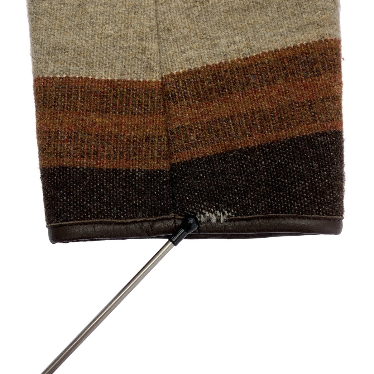 steven alan / スティーブンアラン | RAG BORDER COAT ラグ ボーダー ウール コート | M | ブラウン系 | レディース