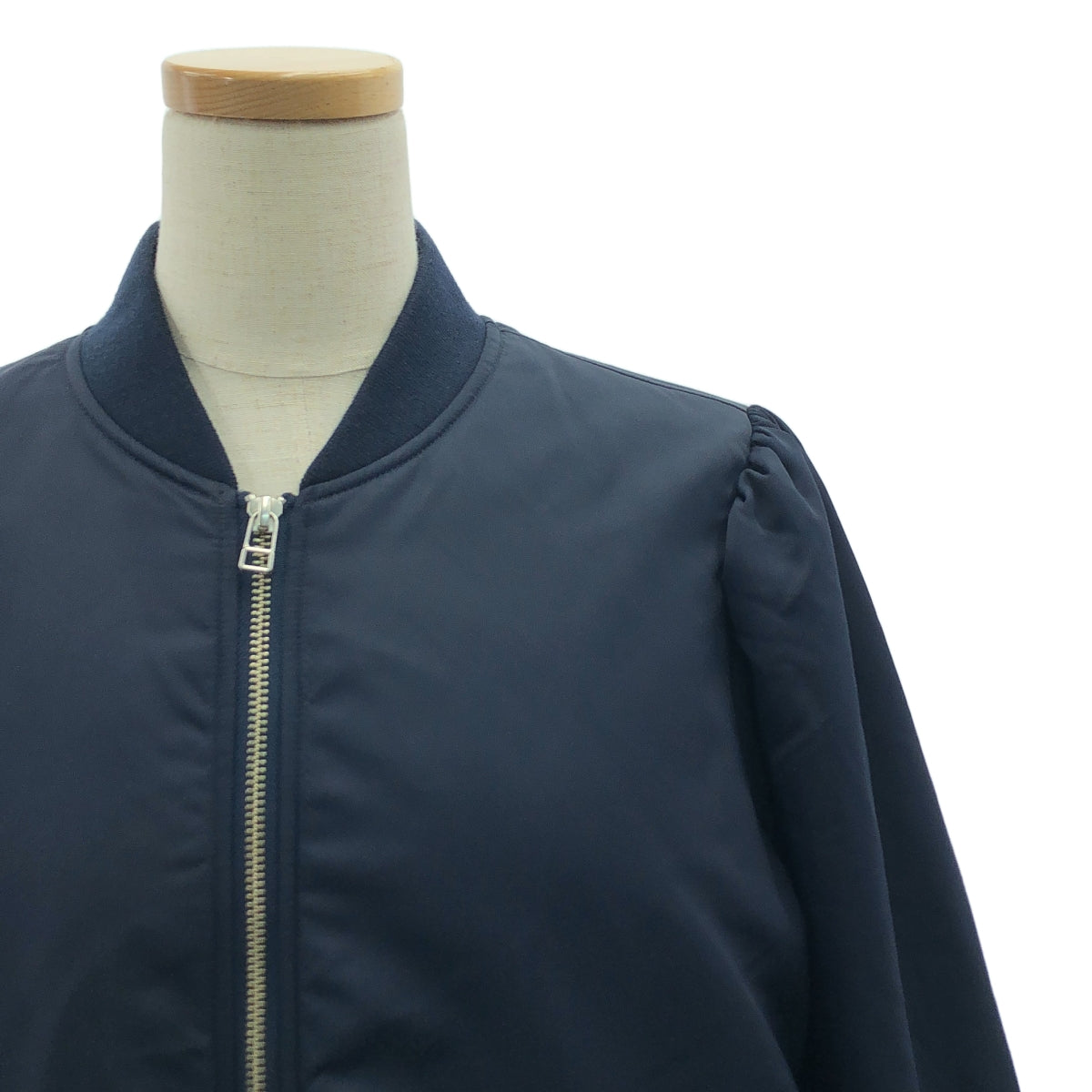 RIM.ARK / 림 아크 | 2022AW | Puff sleeve MA-1 long JK 퍼프 슬리브 재킷 | F | 네이비 | 여성