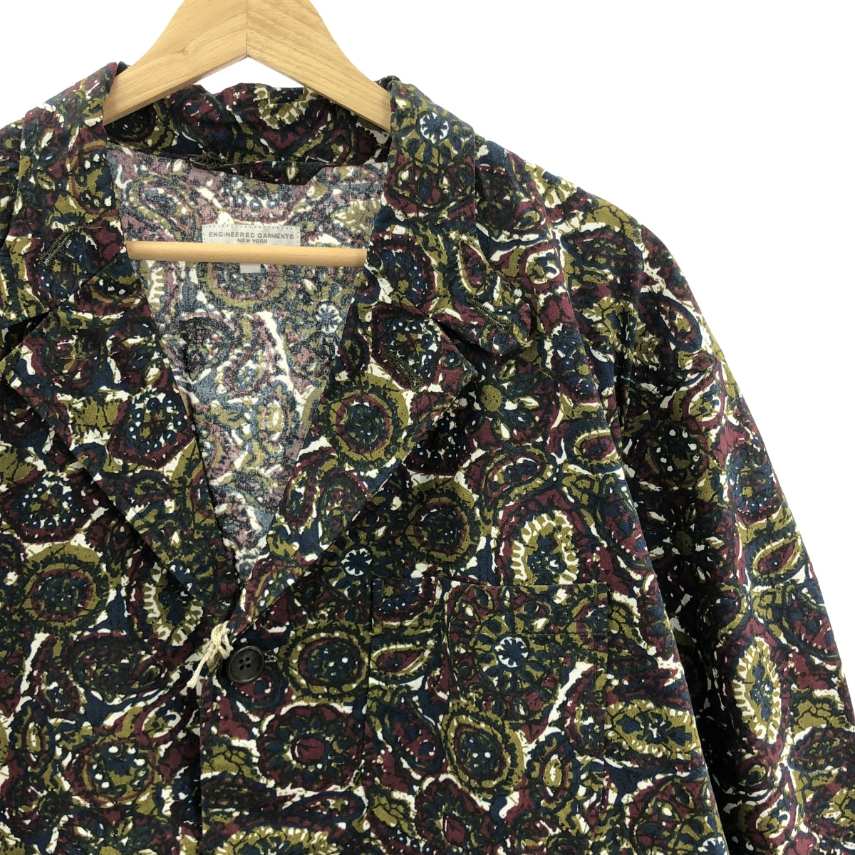 【新品】  Engineered Garments / エンジニアドガーメンツ | 2023SS | LOITER JACKET COTTON BATIK バティック柄 ロイタージャケット | S | オリーブ | メンズ