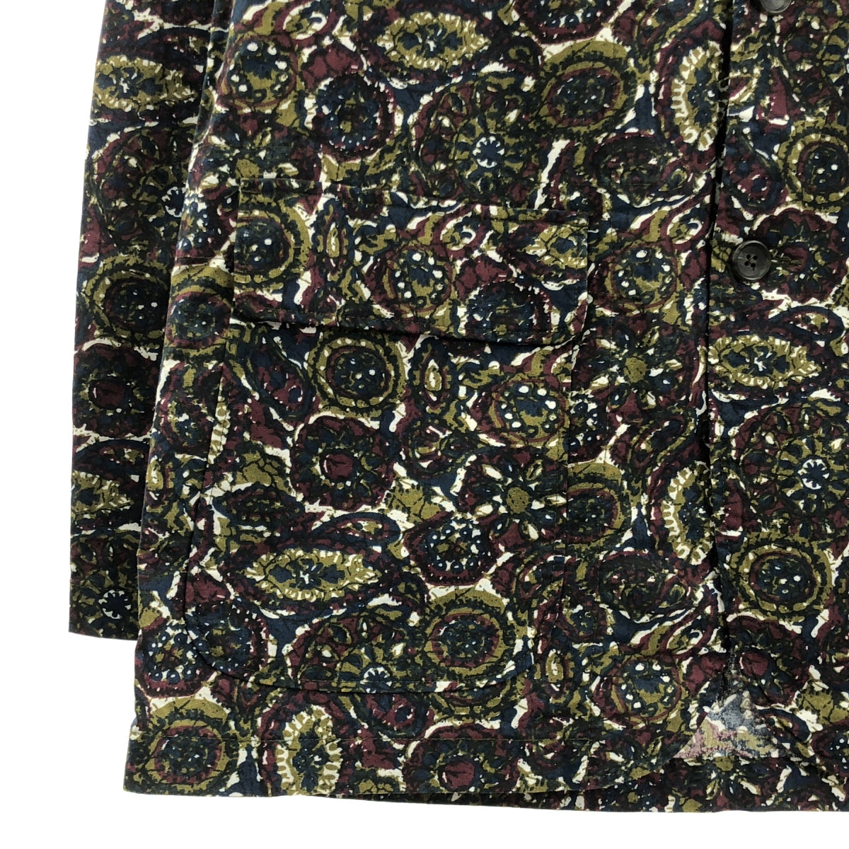 【新品】  Engineered Garments / エンジニアドガーメンツ | 2023SS | LOITER JACKET COTTON BATIK バティック柄 ロイタージャケット | S | オリーブ | メンズ