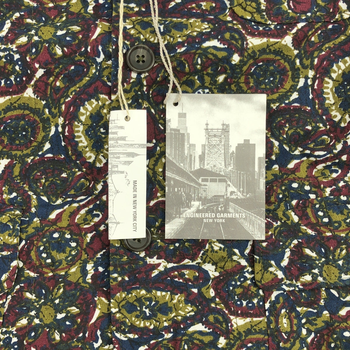 [新品] Engineered Garments | 2023 春夏 | Loiter 棉質蠟染外套 | S 碼 | 橄欖綠 | 男款