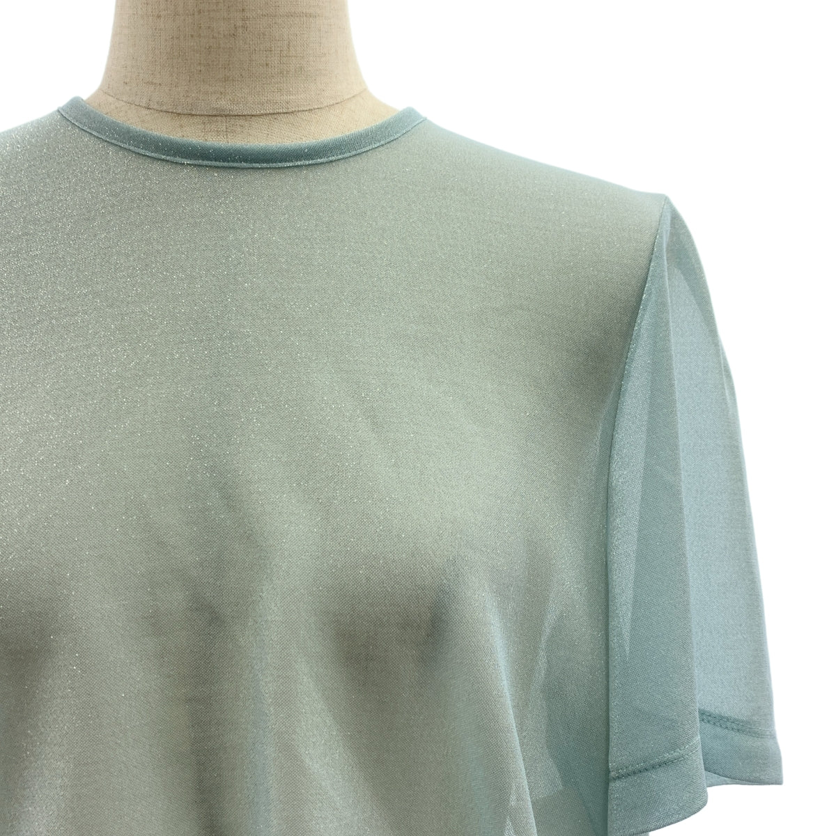 Mame Kurogouchi / 마메쿠로고우치 | 2024SS | Lame Jersey Cropped Sheer Top / 라메 저지 탑스 | 2 |