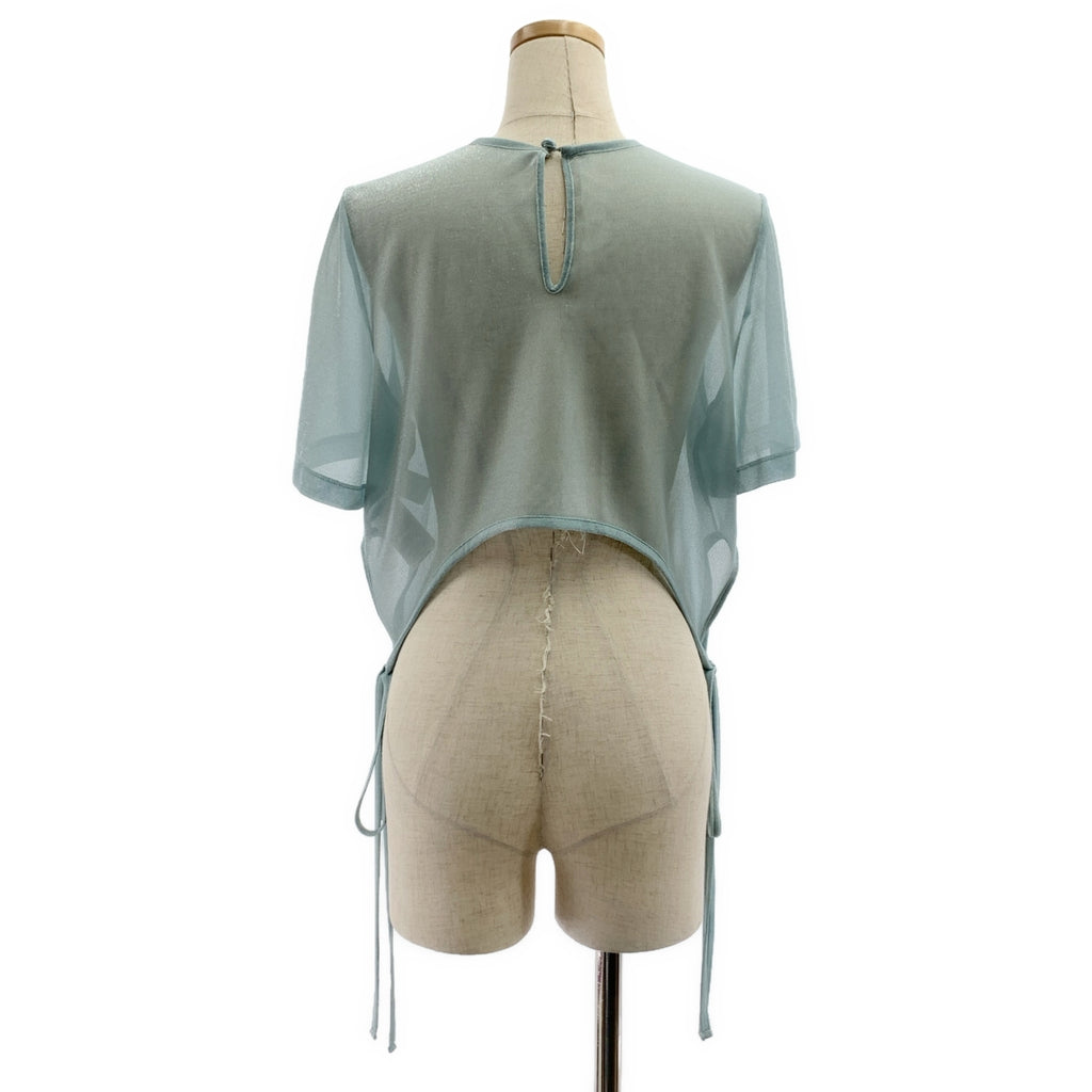Mame Kurogouchi / 마메쿠로고우치 | 2024SS | Lame Jersey Cropped Sheer Top / 라메 저지 탑스 | 2 |