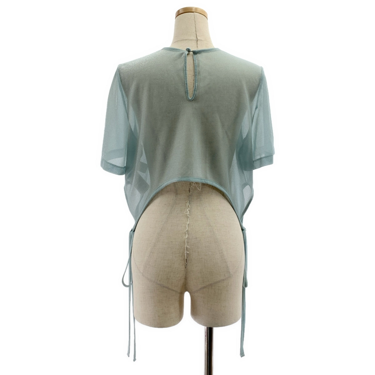 Mame Kurogouchi / 마메쿠로고우치 | 2024SS | Lame Jersey Cropped Sheer Top / 라메 저지 탑스 | 2 |