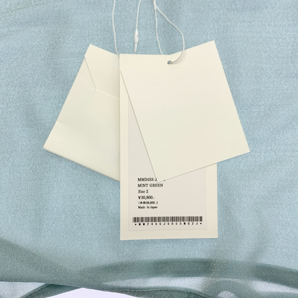 Mame Kurogouchi / 마메쿠로고우치 | 2024SS | Lame Jersey Cropped Sheer Top / 라메 저지 탑스 | 2 |