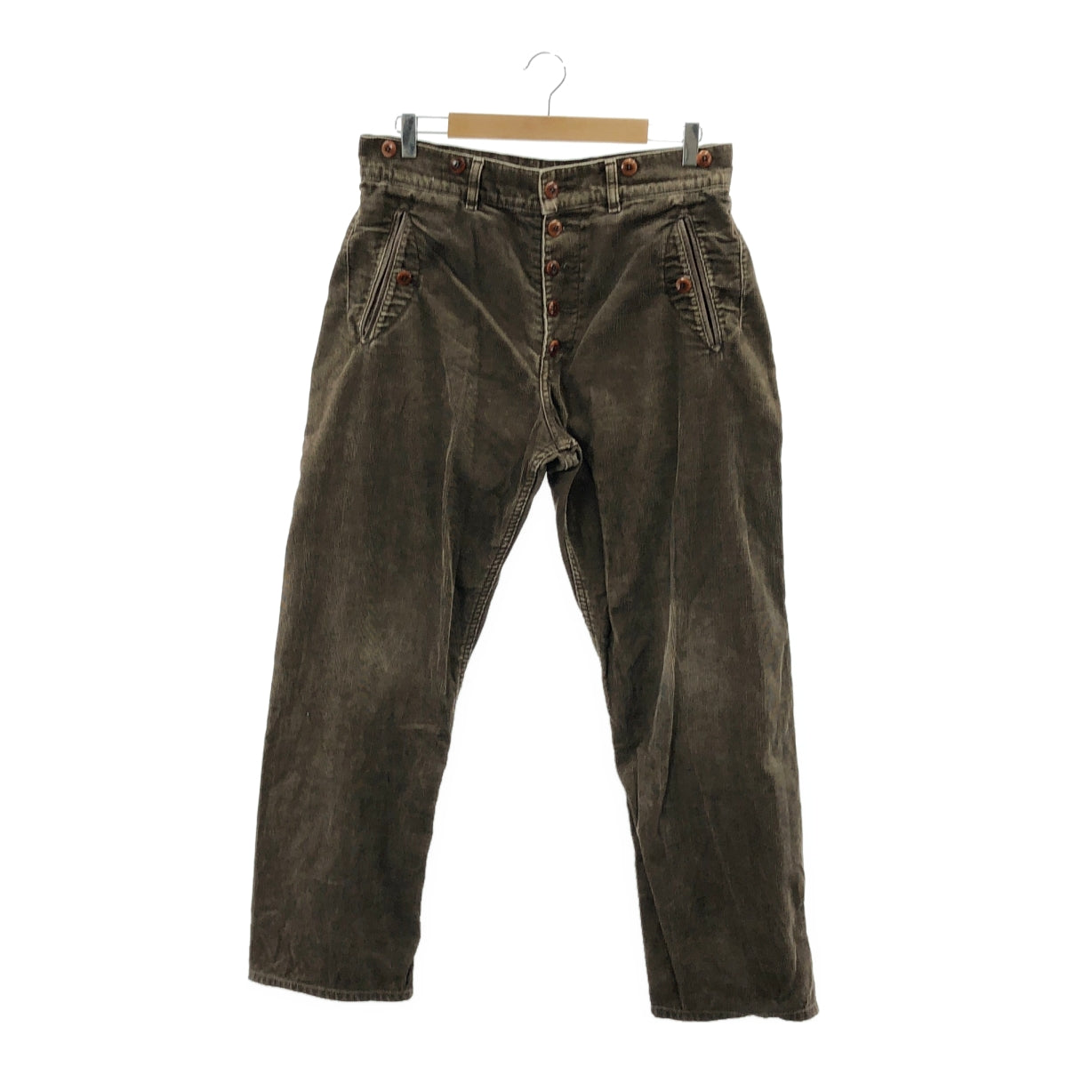 JUNYAWATANABE COMMEdesGARCONS MAN / 준야와타나베만 | 2009AW | 가죽 포켓 코듀로이 팬츠 | S | 브라운 | 남성