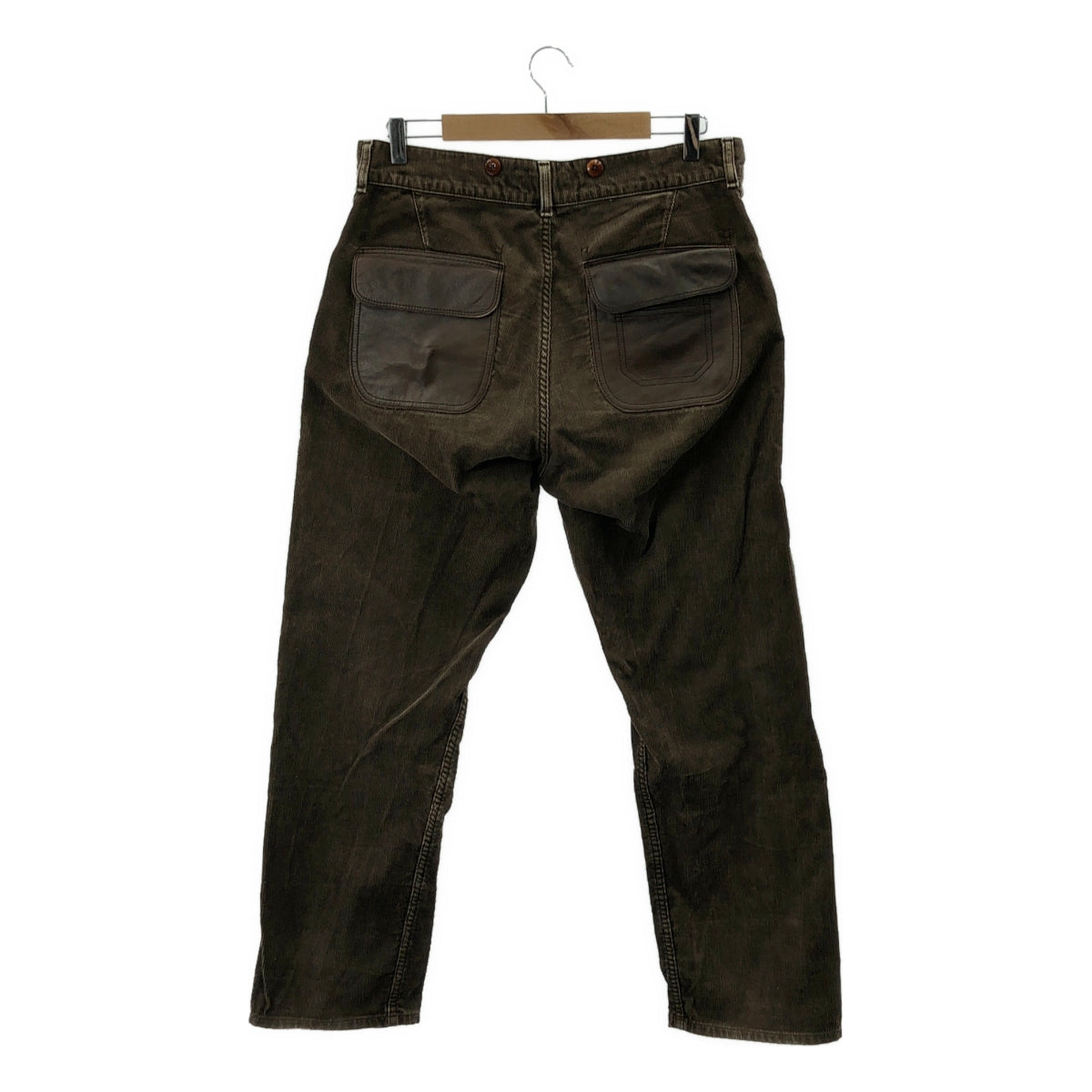 JUNYAWATANABE COMMEdesGARCONS MAN / 준야와타나베만 | 2009AW | 가죽 포켓 코듀로이 팬츠 | S | 브라운 | 남성