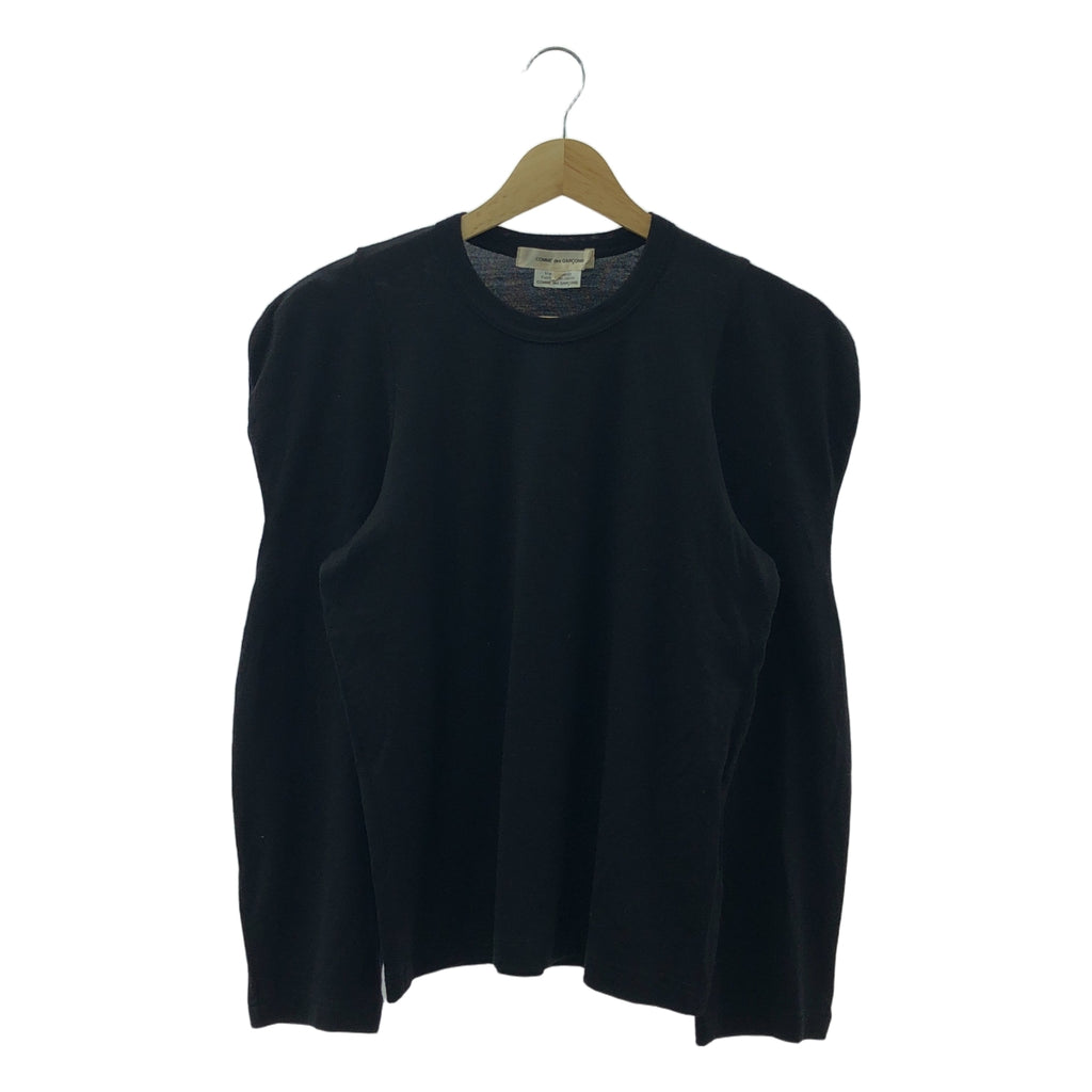 COMME des GARCONS / 컴데 갤슨 | 2019AW | 울 숄더 디자인 롱 슬리브 컷소우 | S | 블랙 | 여성