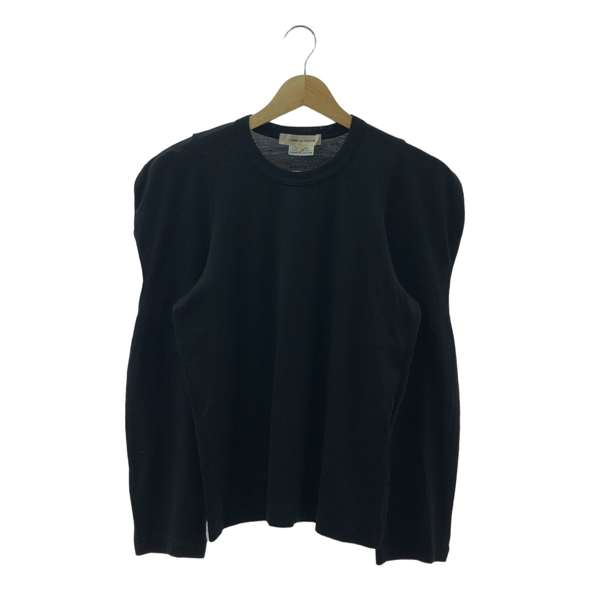 COMME des GARCONS / 컴데 갤슨 | 2019AW | 울 숄더 디자인 롱 슬리브 컷소우 | S | 블랙 | 여성