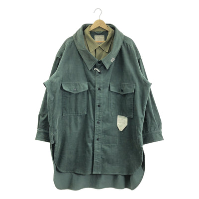 Maison MIHARA YASUHIRO / メゾンミハラヤスヒロ | コーデュロイ ドッキング オーバーサイズ シャツ | 44 | メンズ