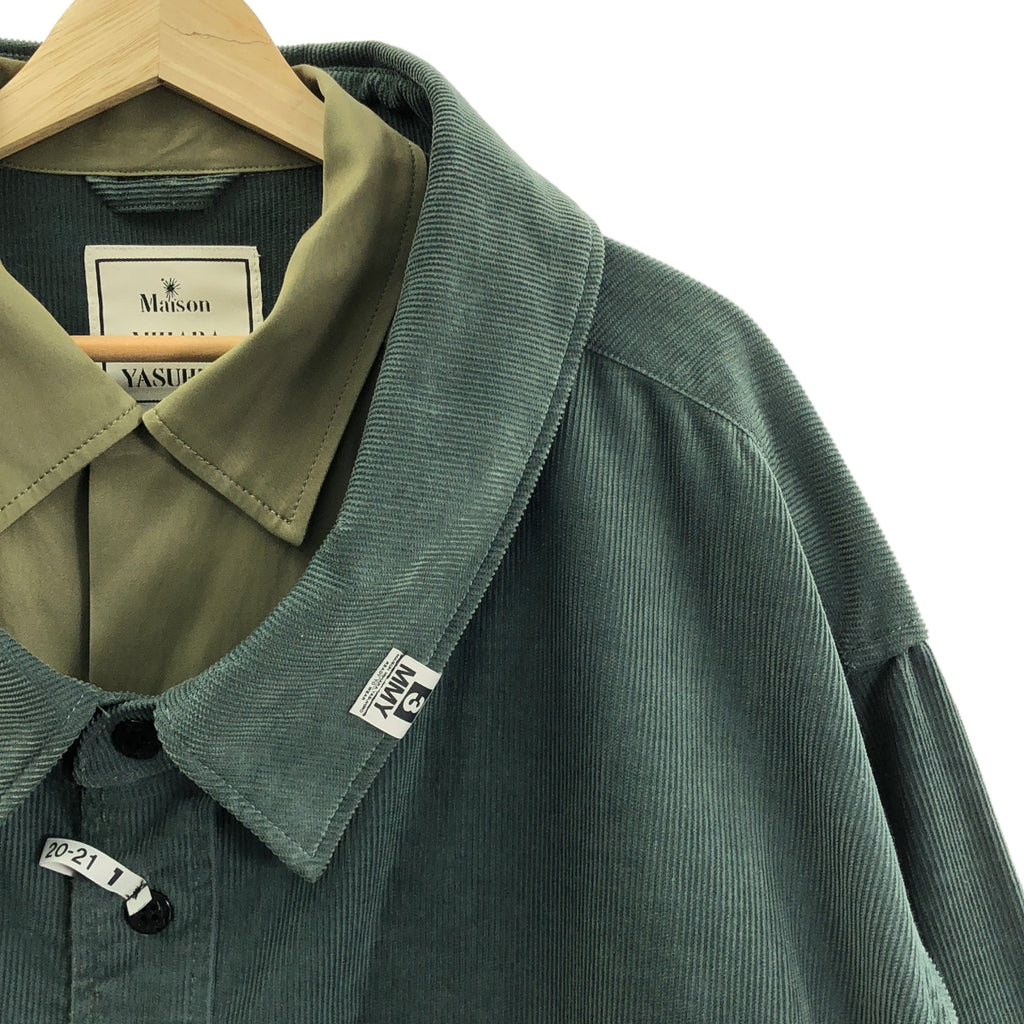 Maison MIHARA YASUHIRO / メゾンミハラヤスヒロ | コーデュロイ ドッキング オーバーサイズ シャツ | 44 | メンズ