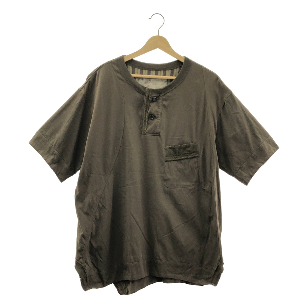 ziggy chen / ジギーチェン | 2025SS | Henley Neck T-Shirt / オーバーシルエット ヘンリーネック Tシャツ カットソー | 44 | メンズ