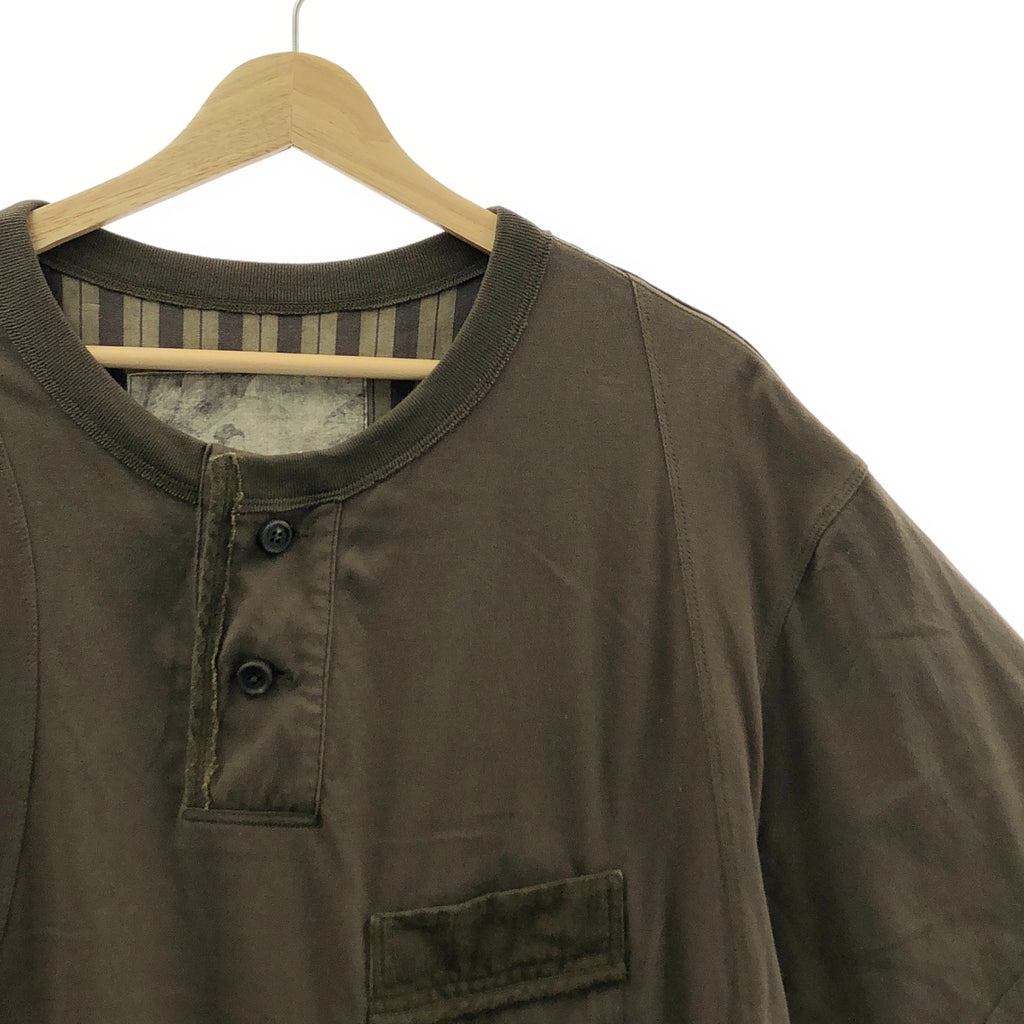 ziggy chen / ジギーチェン | 2025SS | Henley Neck T-Shirt / オーバーシルエット ヘンリーネック Tシャツ カットソー | 44 | メンズ