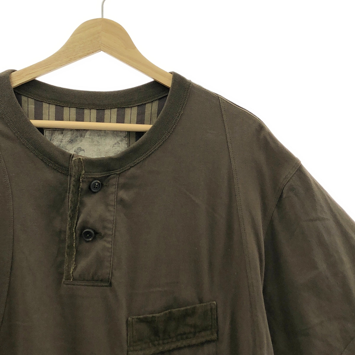 ziggy chen / ジギーチェン | 2025SS | Henley Neck T-Shirt / オーバーシルエット ヘンリーネック Tシャツ カットソー | 44 | メンズ