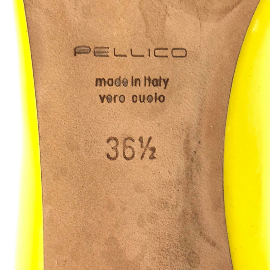 【美品】  PELLICO / ペリーコ | ANDREA 65SC パテントレザー ヒールパンプス | 36 1/2 | イエロー | レディース