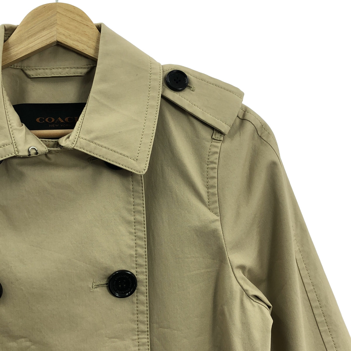 美品】 COACH / コーチ | コットン トレンチコート 裏地シグネチャー柄