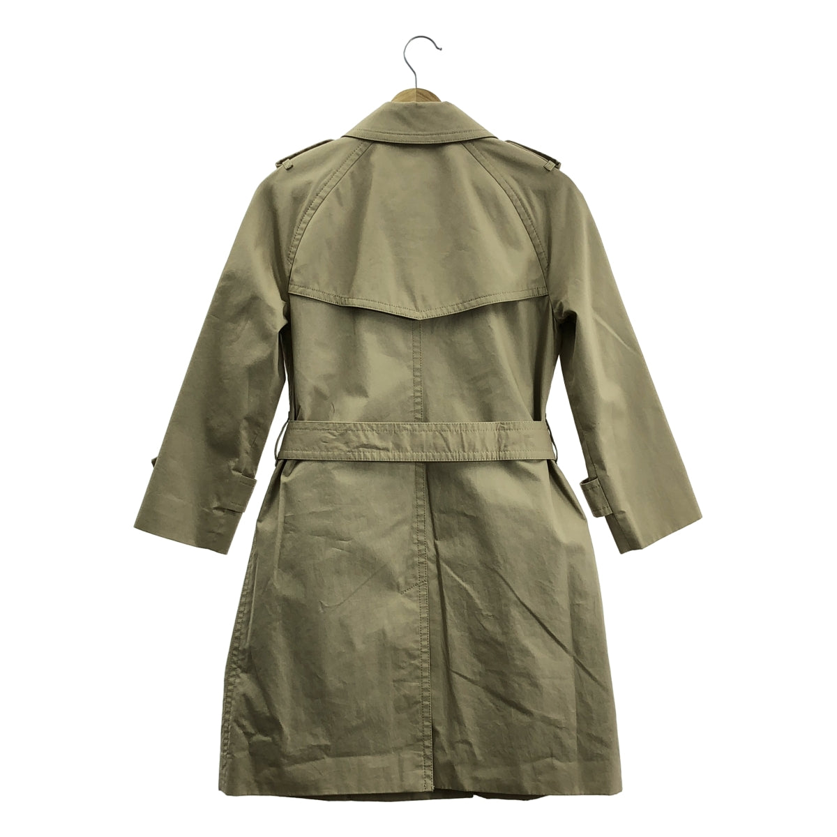 狀況極佳 COACH 棉質風衣，帶標誌性襯裡，XS 碼，米色，女款