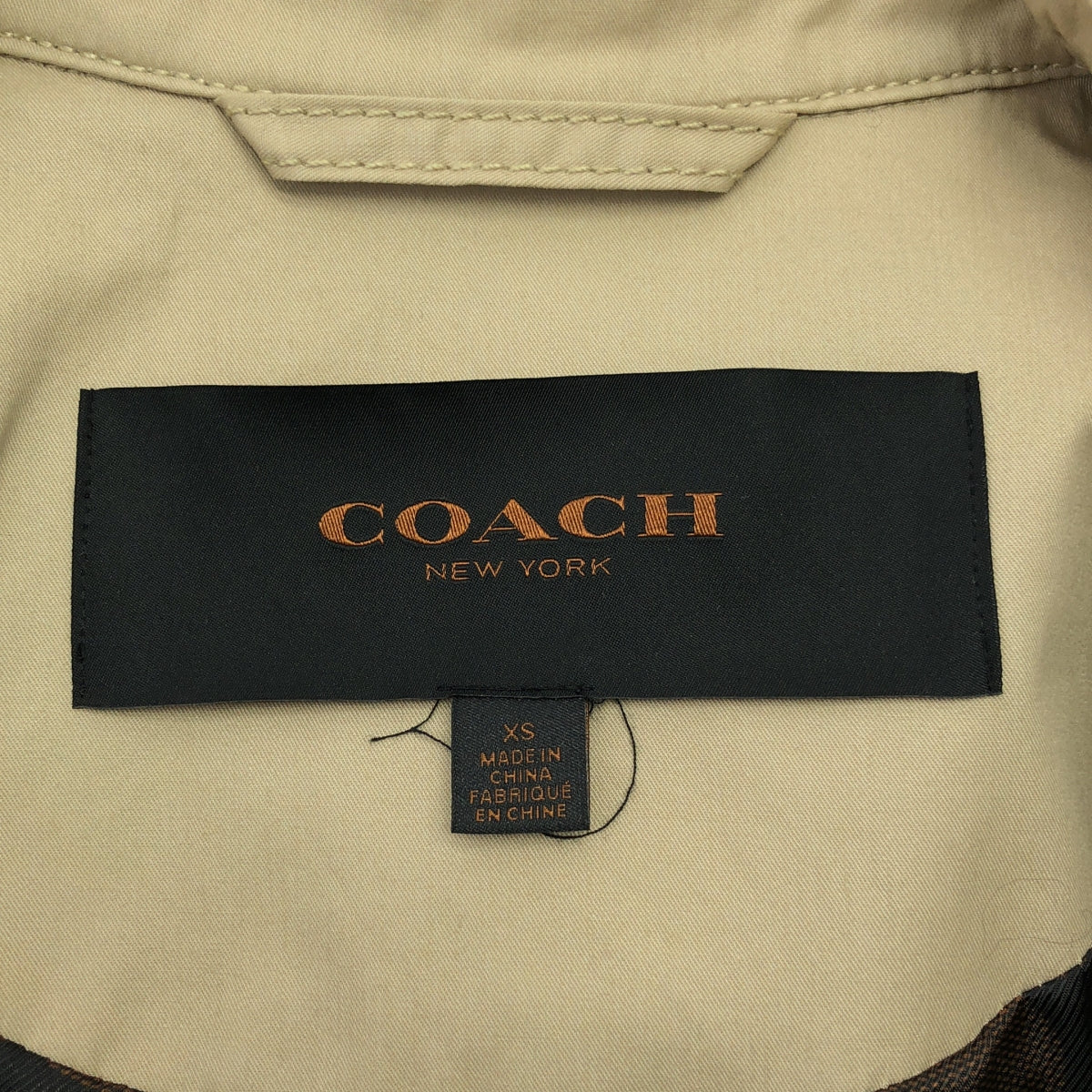 【美品】  COACH / コーチ | コットン トレンチコート 裏地シグネチャー柄 | XS | ベージュ | レディース