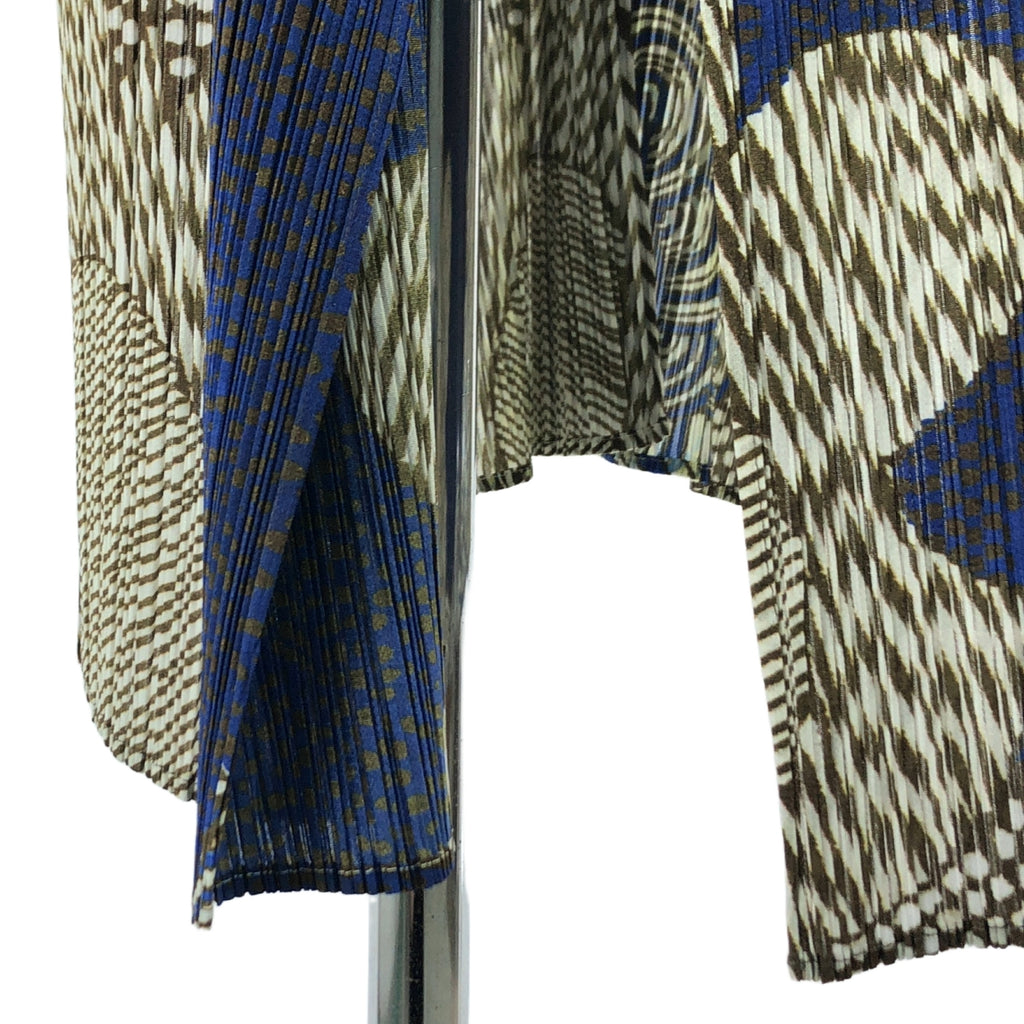 【美品】  PLEATS PLEASE ISSEY MIYAKE / プリーツプリーズイッセイミヤケ | Mass 総柄 プリーツ コート | 2 | マルチカラー | レディース