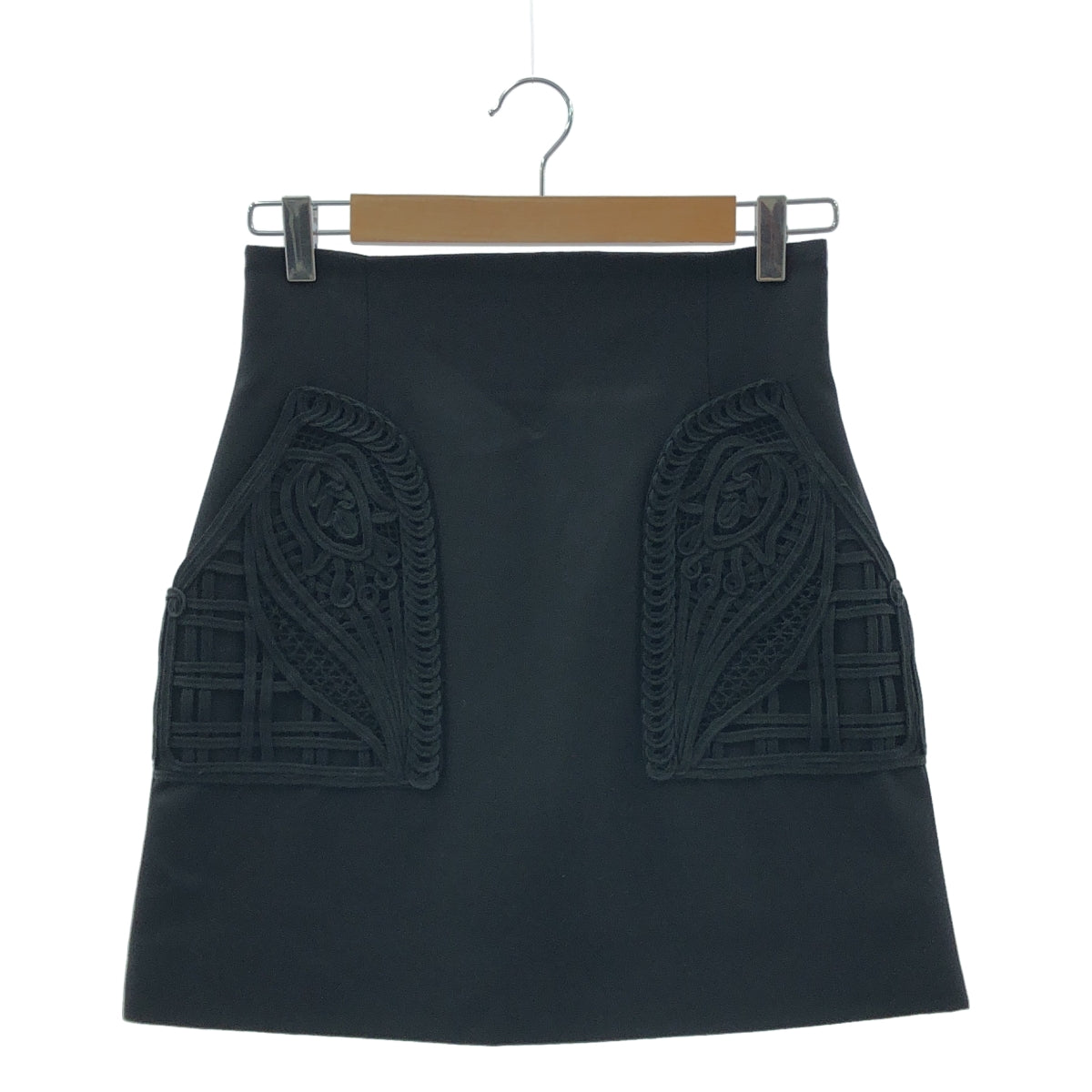 Mame Kurogouchi / マメクロゴウチ | Wool High Waisted Mini Skirt コード エンブロイダリー スカート | 2 | レディース