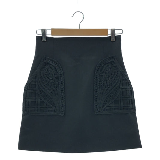 Mame Kurogouchi / マメクロゴウチ | Wool High Waisted Mini Skirt コード エンブロイダリー スカート | 2 | レディース