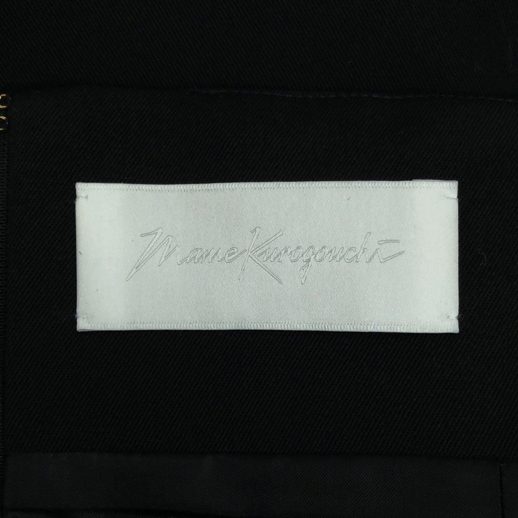 【미품】 Mame Kurogouchi / 마메쿠로고우치 | Wool High Waisted Mini Skirt 코드 엠브로이드 스커트 | 2 | 블랙 | 여성