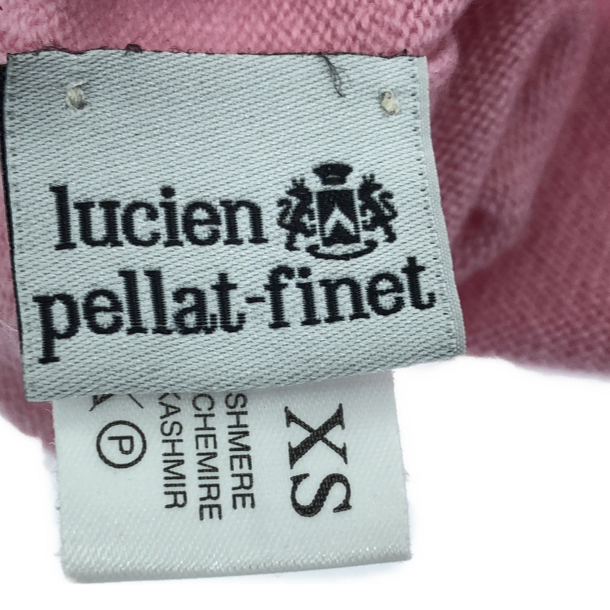 lucien pellat-finet / 루시안 페라피네 | 순수 캐시미어 평화 마크 스와 로브 스키 크루 넥 니트 | XS | 핑크 | 여성