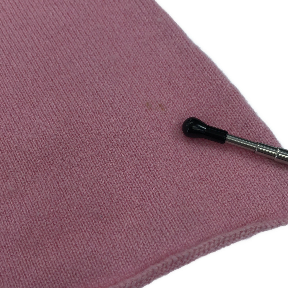 lucien pellat-finet / ルシアンペラフィネ | ピュアカシミヤ ピースマーク スワロフスキー クルーネックニット | XS | ピンク | レディース