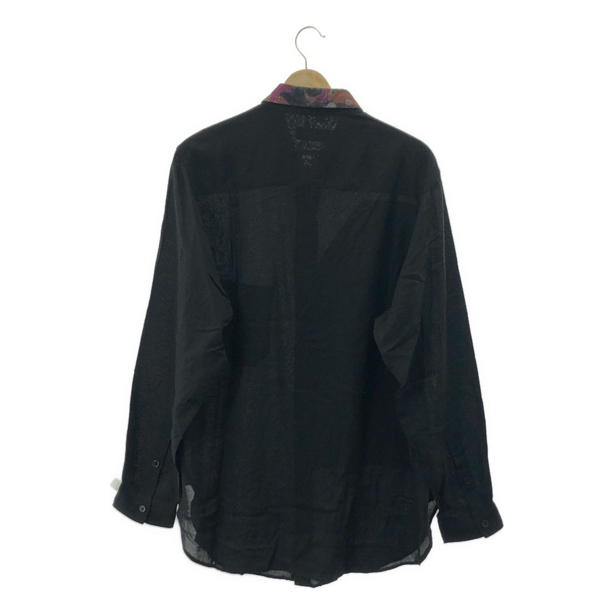 YOHJI YAMAMOTO POUR HOMME / ヨウジヤマモトプールオム | 柄衿パッチワーク付 セルロース シャツ | 2 | メンズ