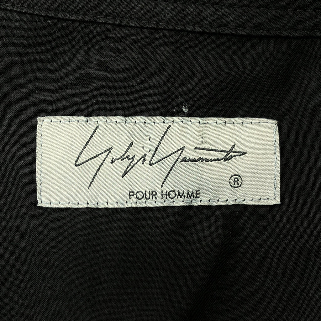YOHJI YAMAMOTO POUR HOMME / ヨウジヤマモトプールオム | 柄衿パッチワーク付 セルロース シャツ | 2 | メンズ