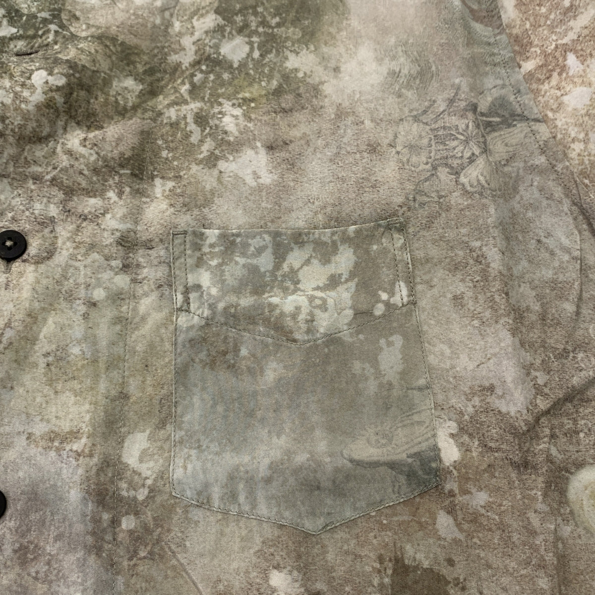 【美品】  ziggy chen / ジギーチェン | 2024SS | PRINTED SHORT SLEEVE SHIRT / 総柄 オープンカラー オーバー シャツ | 44 | マルチカラー | メンズ