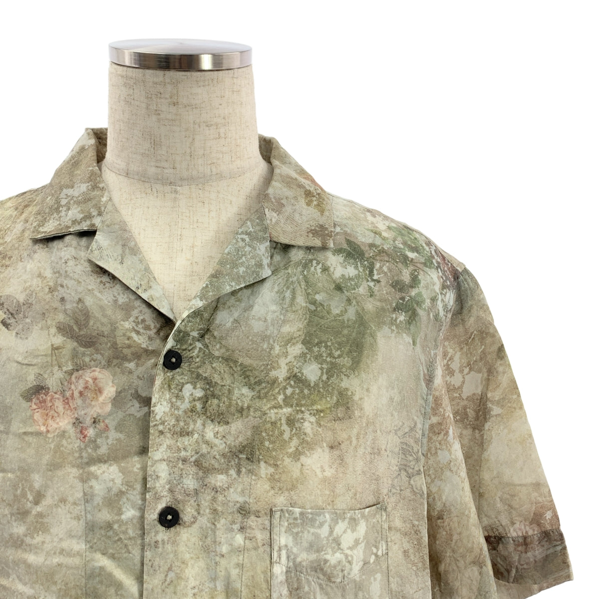 【美品】  ziggy chen / ジギーチェン | 2024SS | PRINTED SHORT SLEEVE SHIRT / 総柄 オープンカラー オーバー シャツ | 44 | マルチカラー | メンズ