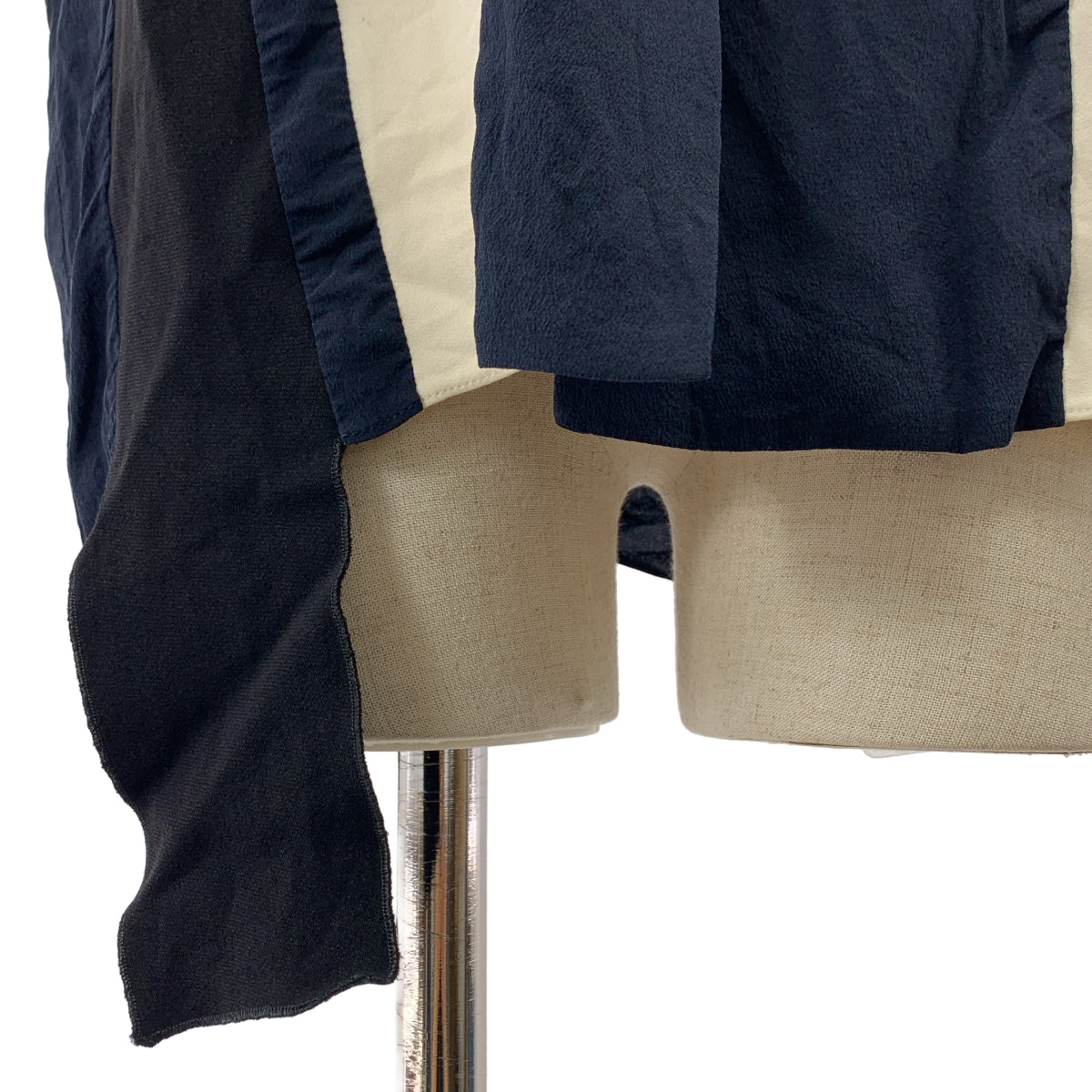 STELLA McCARTNEY | 100% 絲質 | 雙色真絲超大款開領襯衫 | 尺寸 34 |