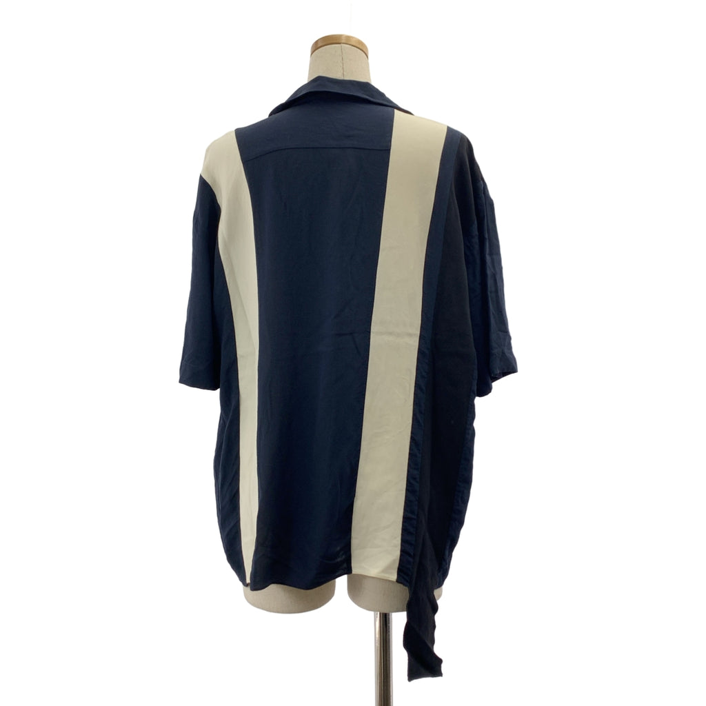 STELLA McCARTNEY | 100% 絲質 | 雙色真絲超大款開領襯衫 | 尺寸 34 |